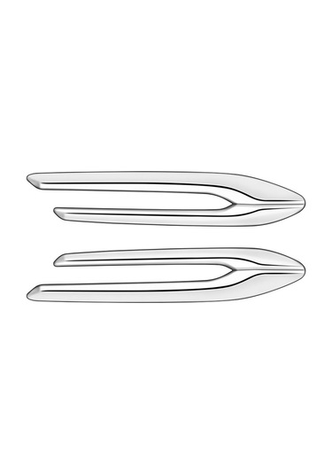 Anjiexun Araba Gümüş Yan Kanat Amblem Kapağı Trim Çıkartmaları