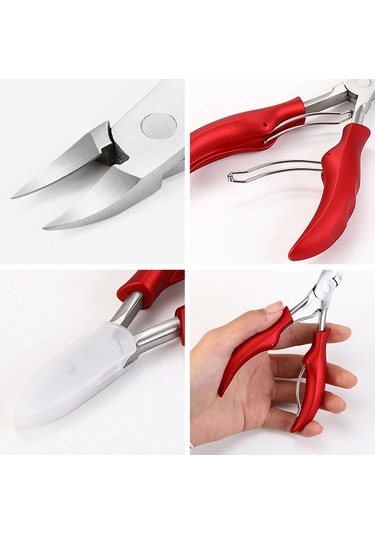 Reedark Stainless Steel Ingrown Toenail Clipper - Thick Nails, Rose Gold, Practical Nail Care Tool