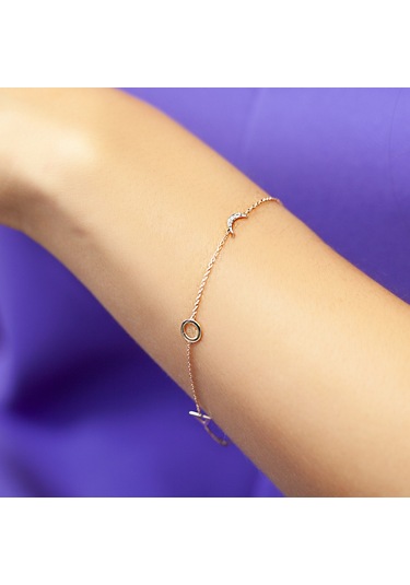 Ariş Pırlantalı 4 Element Sembol  Bileklik