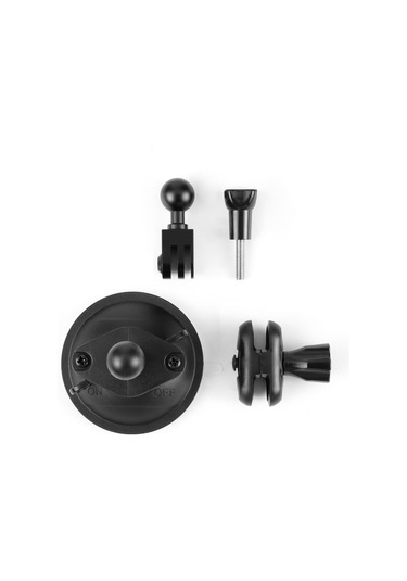 Singree Puluz Pu545b Araç Kamera Montaj Aparatı - 360 Dönebilir Çift Top Başlı Emici Askı Gopro/ınsta360 Uyumlu