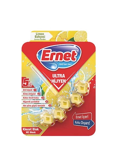 Ernet Ultra Hijyen Klozet Blok Limon Bahçesi 50 g