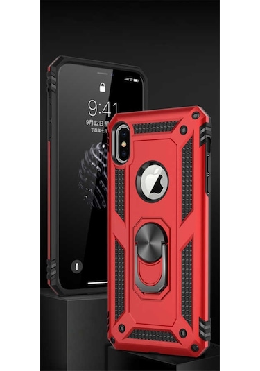 Apple Uyumlu iPhone XS Max 6.5 Kılıf Zore Vega Kapak-Siyah