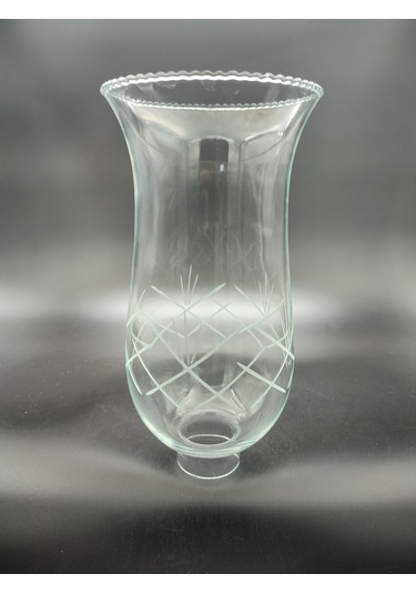 Lamba Camı.büyük,şeffaf Dekorlu E.14 Yuva :4.50cm-h:24.00cm Şeffaf