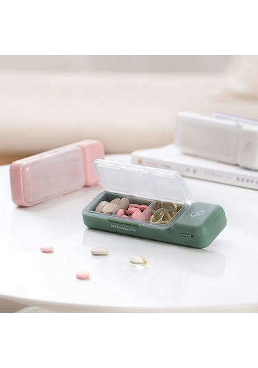 Sones Tr017 Taşınabilir İlaç Kesici Taşınabilir Mini 7 Gün Mühürlü Ayrı İlaç Kutusu Beyaz