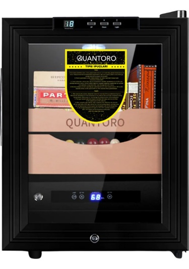 Quantoro Qcc-43 Elektronik Nemlendirme & Soğutmalı Siyah Puro Dolabı - Qtr-006