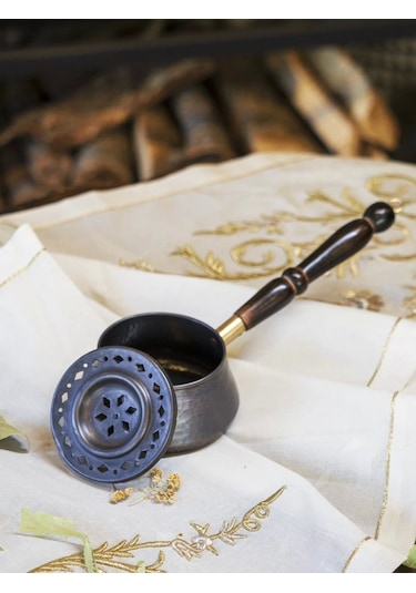 Bakır Buhurdanlık Laurus Model Oksitli Bakır Renk