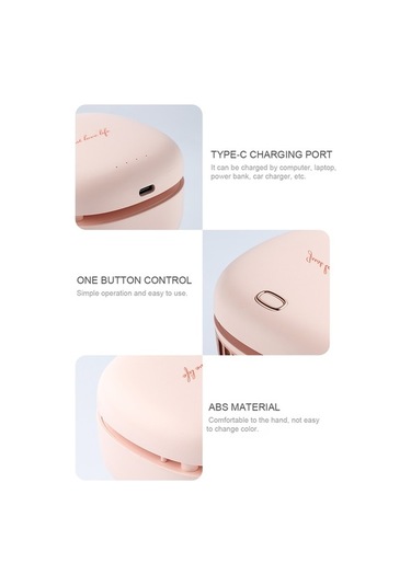 Fortunelane Usb Taşınabilir Boyun/bel Bağlı 3 Hızlı Açık Bladesız Fan - Doğal Rüzgar Serinletici Beyaz