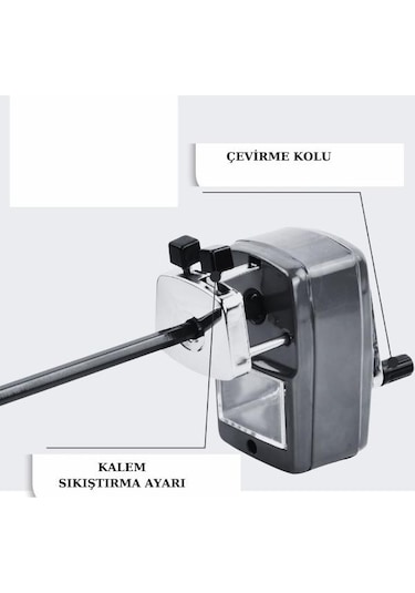 Mas 6732 Masa Tipi Büyük Kollu Kalemtraş - Mavi