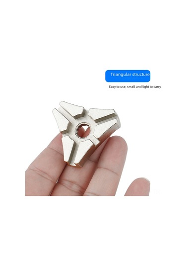 Geeksen Mountain Bike Tel Ayar Aleti - Üçgen Tasarım 6 Soketli Çelik Radyal Onarım Aracı Gümüş Gümüş