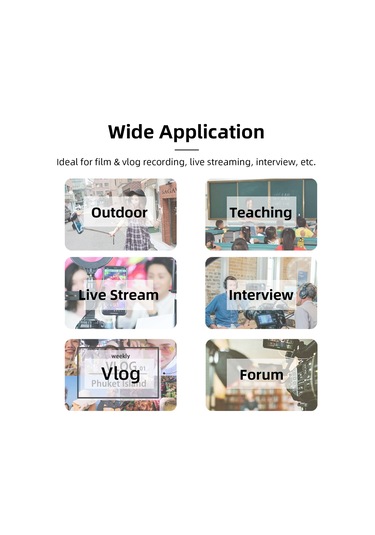 Yunboo 2.4ghz Kablosuz Mikrofon Seti - Type-c Uyumlu, 20m Menzilli, 10 Saat Pil Ömrü