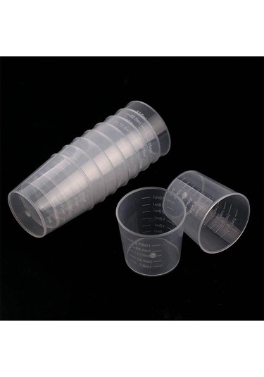 20 Adet 30 Ml Plastik Mezun Ölçüm Kabı Sıvı Konteyner Epoksi Yapma Aracı