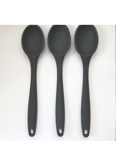 Trendooze Pink Rose Silikon Kaşık Antrasit 3'lü Ml