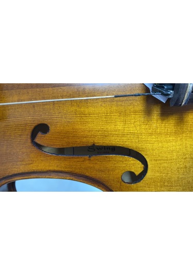 Swing Sv-444 Mat Cila Komple Abanoz Aksamlı-4/4 Tam Boy Keman Set