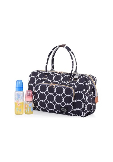 Lal Baby Baggage Bag Halkalı Siyah Omuz Askılı Anne Bebek Bakım Çantası Siyah