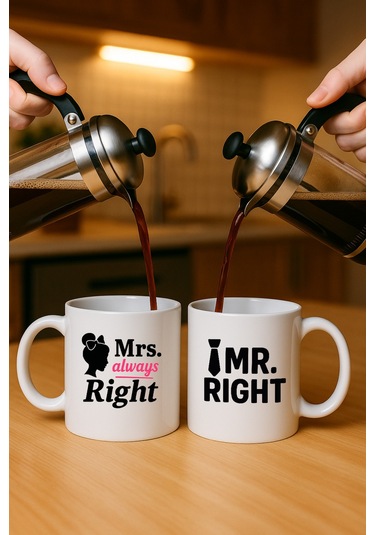 Sevgili Aşk Çift Kupa Bardak 2 Adet Kırmızı