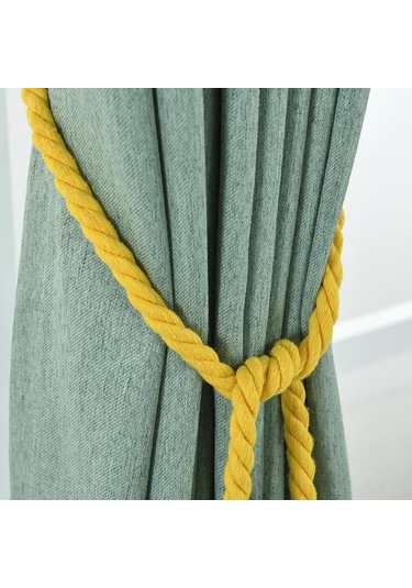 Suofeng "çift Toplu Perde Bağlama İpi - Şık Ve Pratik Perde Aksesuarı" Sarı