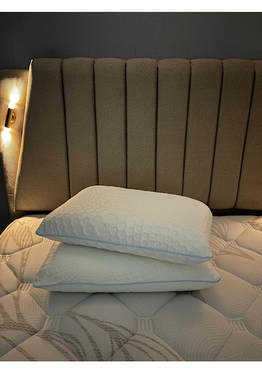 Massage Air Visco Yastık Masaj Etkili Ortopedik Visco Yastık Beyaz