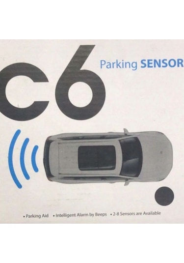 Oto Araç Geri Park Sensörü 12v Bip Bip Ses İkazlı 4 Gözlü 22mm Siyah C6 1 Adet