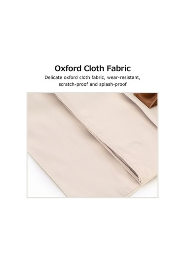 Novahub Taşınabilir Su Geçirmez Oxford Kumaş Laptop Çantası - 34x24x3cm Bej Bej Bej