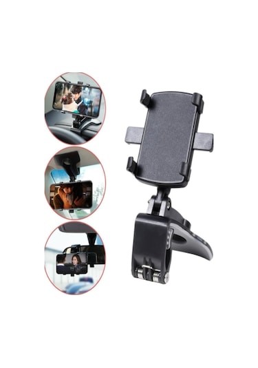 Araba Gösterge Üstüne Takılan Telefon Tutucu Torpido Dikiz Aynası Ve Güneşlik İçin Telefon Standı