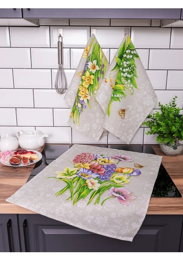 Arstex 3'lü Set Mutfak Havlusu 190849919 Beyaz