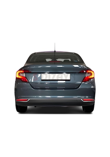 S-dizayn Fiat Egea Sd Krom Arka Tampon Difüzör Çıtası 3 Prç. 2015-2020 Mat Krom
