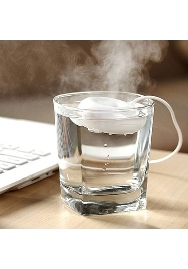 Donut Şekli Mini Usb Hava Nemlendirici Aroma Difüzör Arıtma Cihazı Beyaz