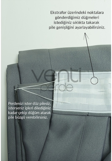 Blackout Karartma Güneşlik Düz Pilesiz Gri Kahve