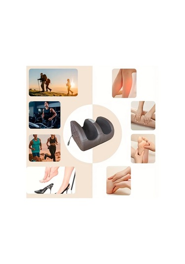 Fochsia Ayak Masaj Aleti Brown Plaid Style Euro Standard Isıtmalı Diz Ayak Kol Çok Bölgeli Rahatlama Ofis Ve Ev Kullanımı Anneler Günü Ramazan Noel Hediye Altın