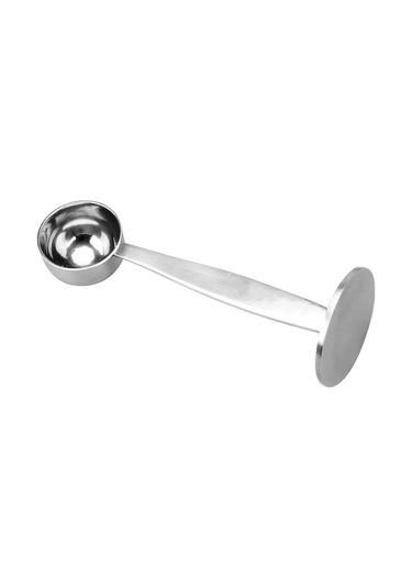 Aubyhe Stalın Çelik Kahve Ölçü Ve Presleme Aleti - İki Fonksiyonlu Espresso Kolu Gümüş