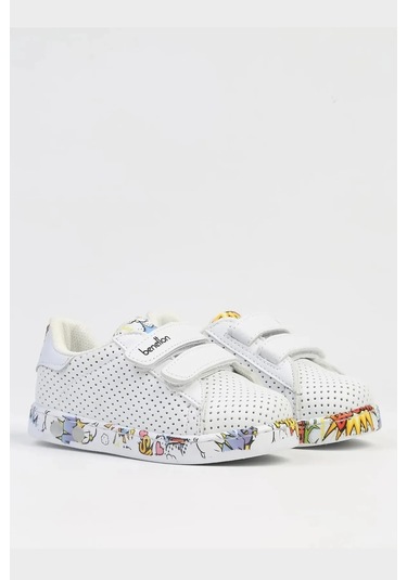 Benetton Bn-31517 Rahat Ortopedik Taban Kız Çocuk Ayakkabısı Beyaz