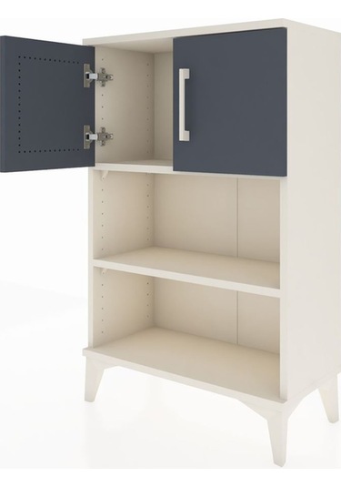 Arges Komodin 2 Raflı 2 Kapaklı 60x30x96 Aytaşı-antrasit Aytaşı