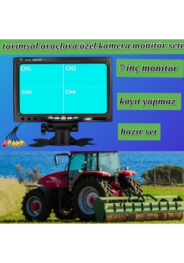 7 İnç Hybrid Monitör Ve 4 Adet Kelebek Kamera Hazır Set