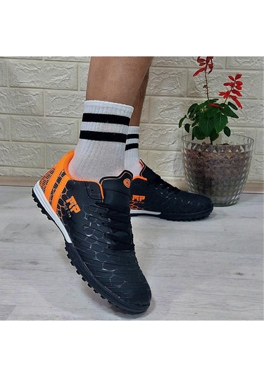 M.p 1356 Siyah-turuncu Halısaha Futbol Ayakkabısı 001