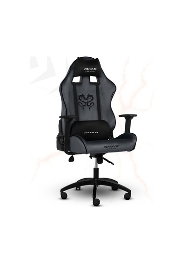 Rio Balerion Koyu Plaza Grisi Kadife Terletmez Kumaş Gaming Oyuncu Koltuğu-1 Gri