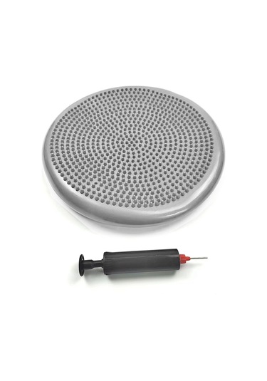 Anjiexun Gri Pvc Yoga Denge Matı, Şişme Masaj Minderi Gri