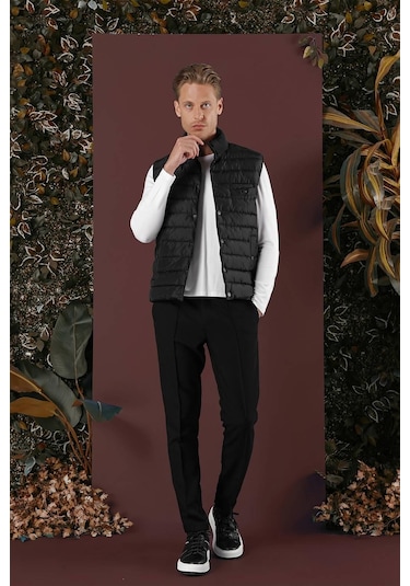 Y 160 Siyah Klasik Yelek Siyah