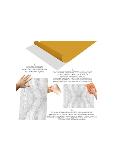 Tink Kendinden Yapışkanlı Gri Ağ Desenli Pvc Panel 41x62 Cm