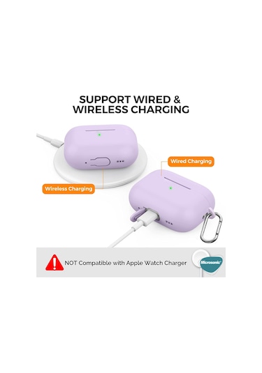 Microsonic AirPods Pro 2.Nesil Kılıf Askılı Mat Silikon Bej