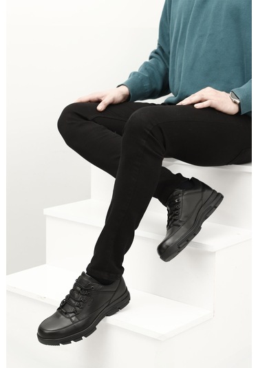 Gönderi R Erkek Siyah Bağcıklı Hakiki Deri Comfort Ayakkabı Ddma82242338 Siyah