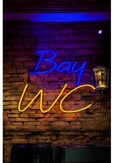 Bay Wc Neon Led Tabela Ölçü: 60x40 Cm