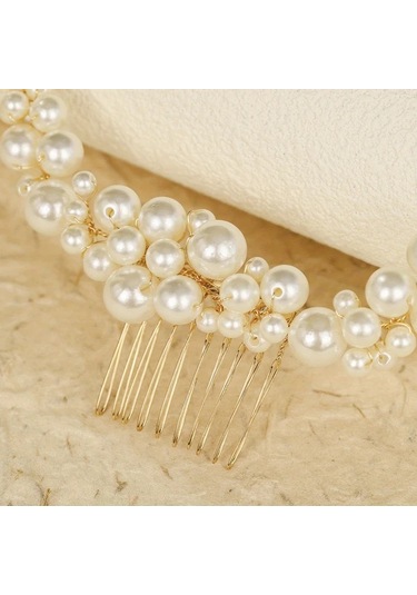 Willowhaven Avrupa Amerikan Gelin Aksesuarları Vintage Topuz Saç Tarağı Yüksek Kalite El Yapımı Altın Sarı