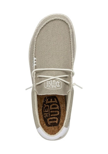 Off Whıte Sneaker Günlük Erkek Hd.40003 Hey Dude Wally Braid Beyaz