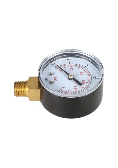 Besthome1 50mm Su Basınç Göstergesi - 0-15psi / 0-1bar, 1/4 Npt, Havuz Filtre Basınç Ölçer