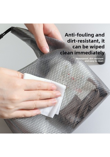 Reedark Taşınabilir Butonlu Lüx Kozmetik Çantası - Küçük Beyaz, Yolculuk Gereçleri İçin Geniş Hacimli Depolama Çanta Toptan Diğer