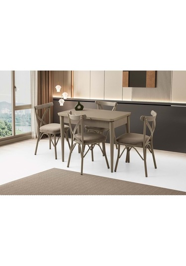 Mobilgen Cappicino 100+25 Kelebek Tekno Kenar Hg Açılabilir Masa Cappuccino