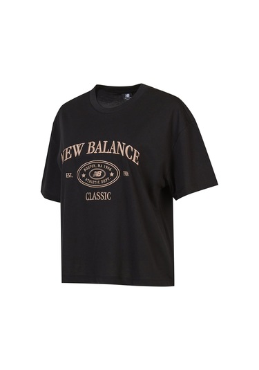 New Balance Lifestyle Kadın Tshirt Siyah Siyah