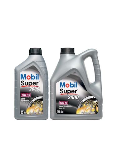 Mobil Super 2000 X1 10W-40 Yarı Sentetik Motor Yağı 4 L + 1 L