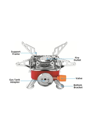 Yaozixa Taşra Kampı İçin Taşınabilir Çelik Füme Ocağı, 4000btu Güç, Kolay Çıkarılabilir, Masaüstü Ve Sırt Çantasına Uyarlanabilir Çok Renkli