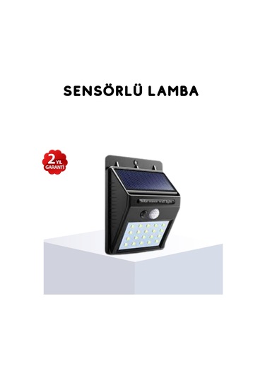 Solar Güneş Enerjili Hareket Sensörlü 4 Taraflı Bahçe Lambası I